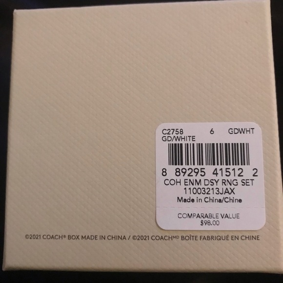 NIB COACH DAISY 3 TIER RING - Picture 4 of 4